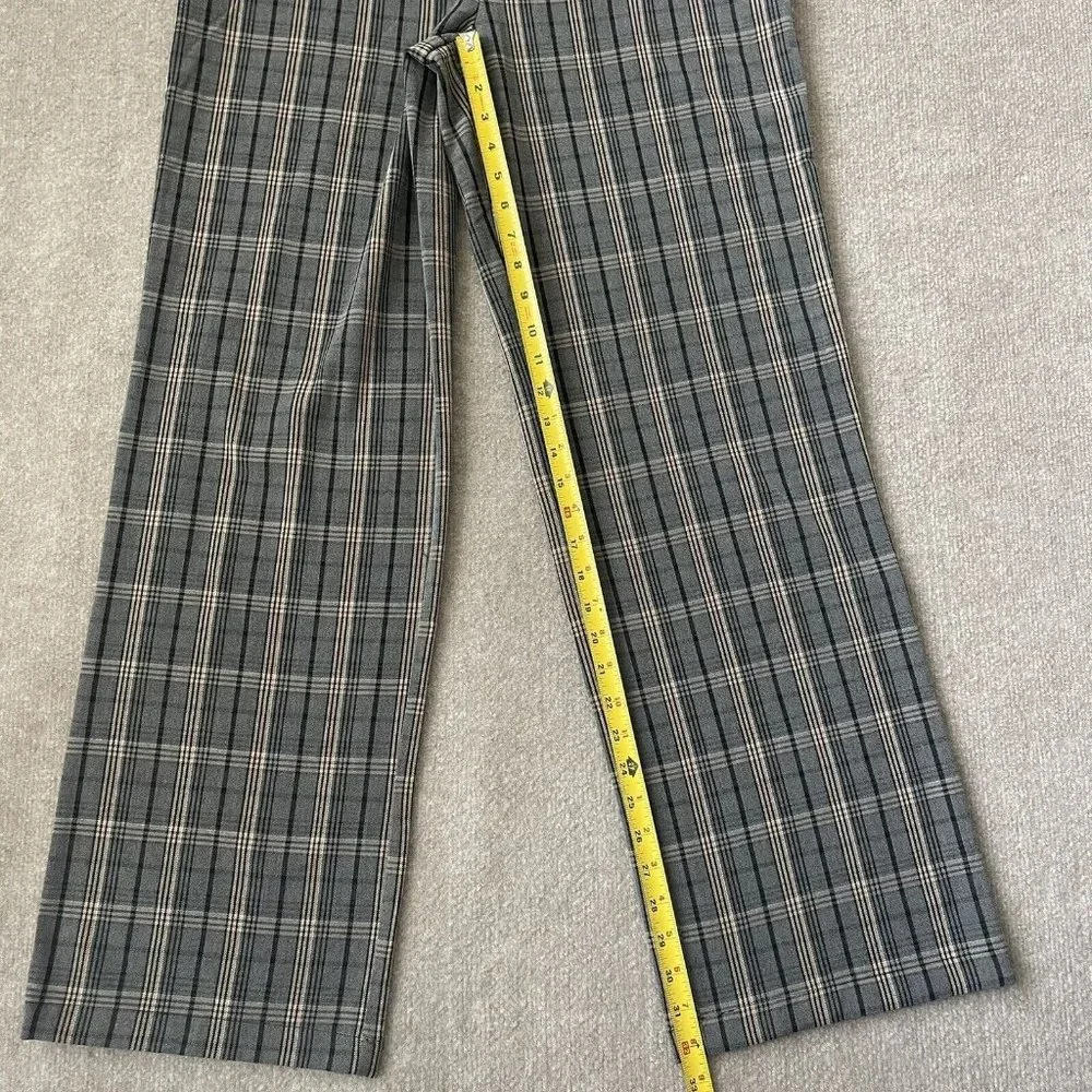 Express x negin mirsalehi Pants Womens 10 Grey Tan Black Plaid Straight Leg